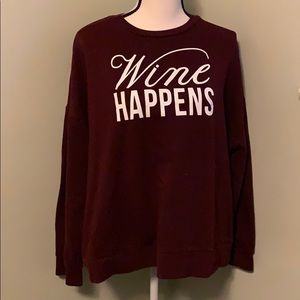 Apt. 9 wine happens sweatshirt
